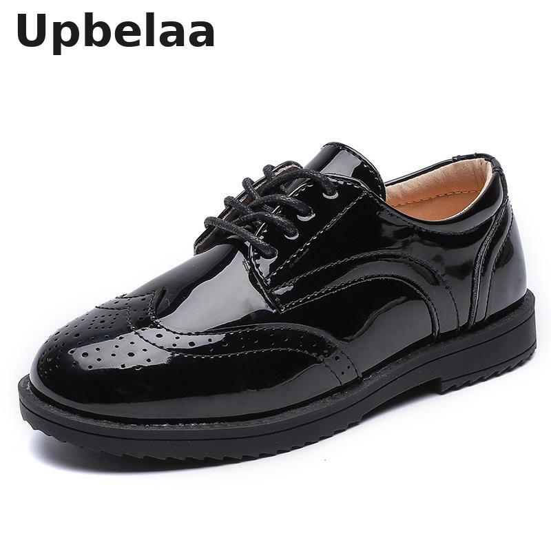 Zapatos de piel auténtica para niños, mocasines planos, clásicos, ligeros, color negro