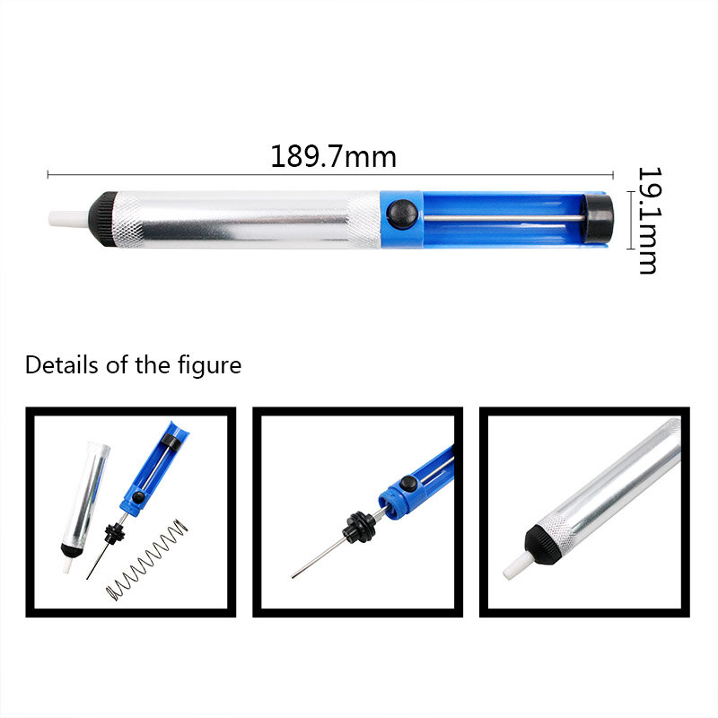 Aluminium Metal Desolderen Pomp Zuig Tin Pistool Solderen Sucker Pen Removal Vacuum Soldeerbout Desolder Hand Lassen