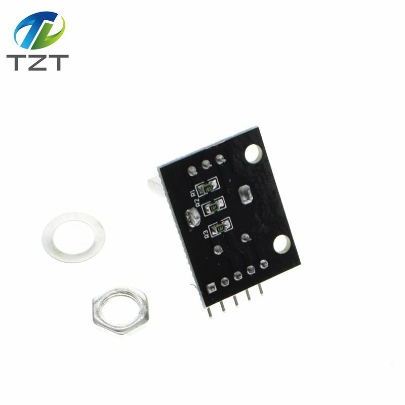 TZT 360 Degrees Rotary Encoder Module For Arduino Brick Sensor Switch Development Board KY-040 With Pins