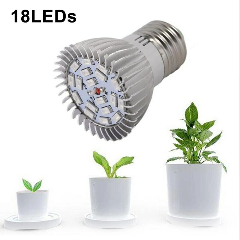 Светодиодный светильник для выращивания растений, 220 В, 18 светодиодный s 28 светодиодный s полный спектр E27 E14 GU10