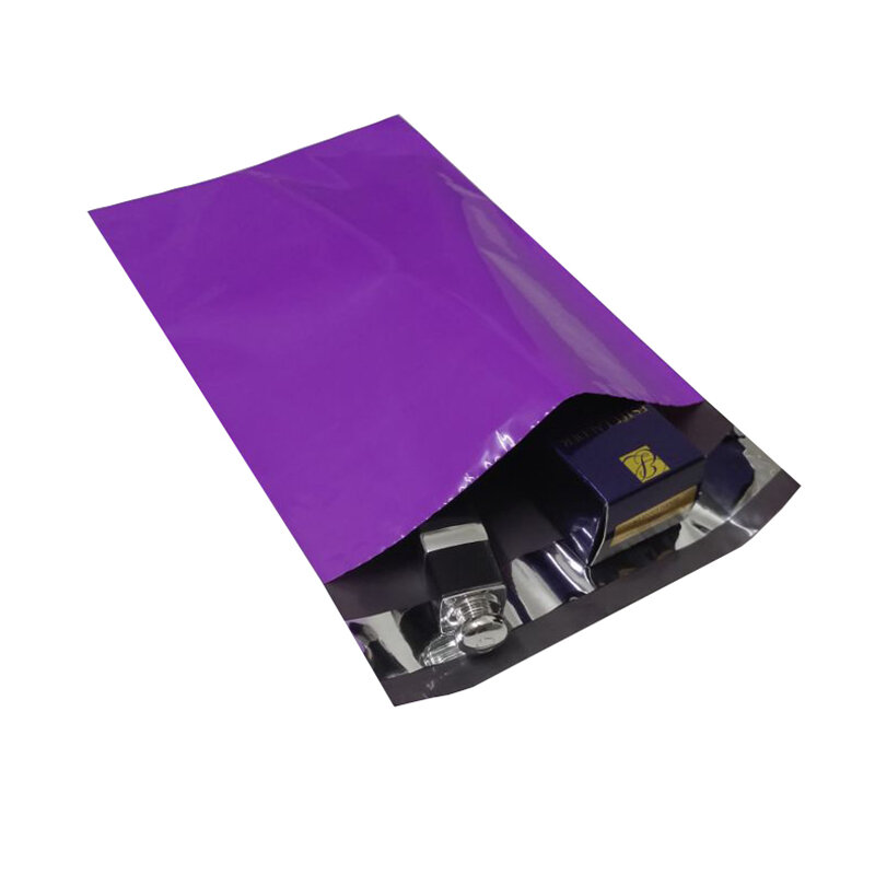 100 個 6 × 9 インチ紫ポリメーラー 15 × 23 センチメートル自己粘着ポスト投函包装メーラーで自己シール郵便封筒