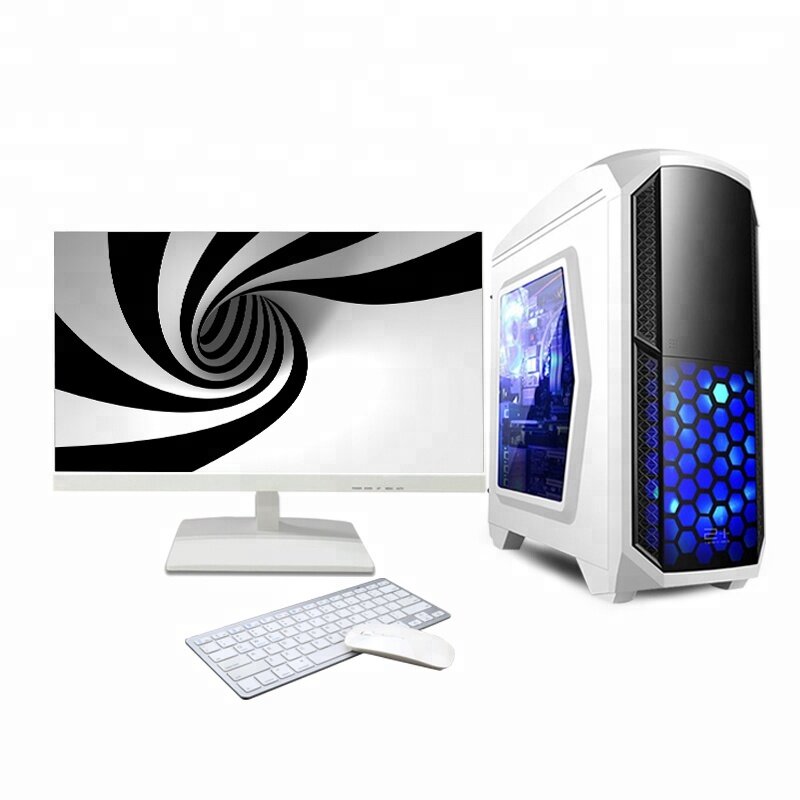 Großhandel desktop-computer cpu i5/ i7 Ram 4/8GB HDD 240/480GB gaming desktop-computer pc mit 27/32 zoll monitor