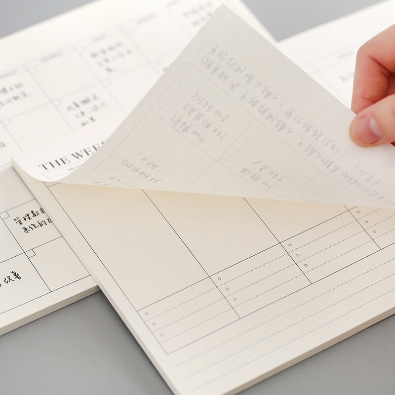 Eenvoudige Business Dag Plan Note Dikke Tearable Schema Notepad Draagbare Memo Pad