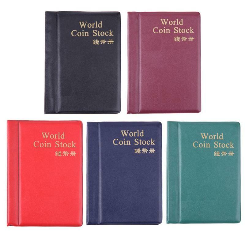 10 Page Colorful Coin Album Books PU World Coin Album Book Case Collection Storage Collecting Coin Holders 120/180 Pockets