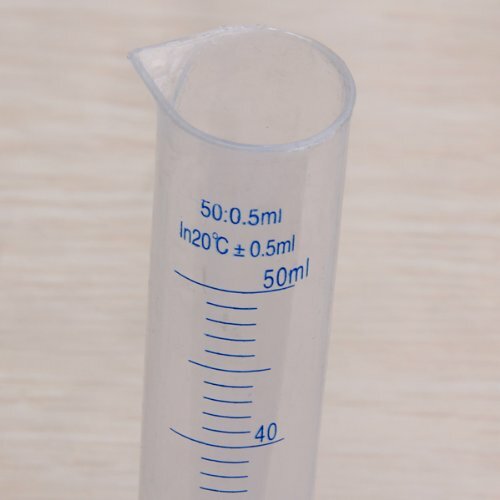 저렴한 50 ml 투명 플라스틱 졸업 튜브.