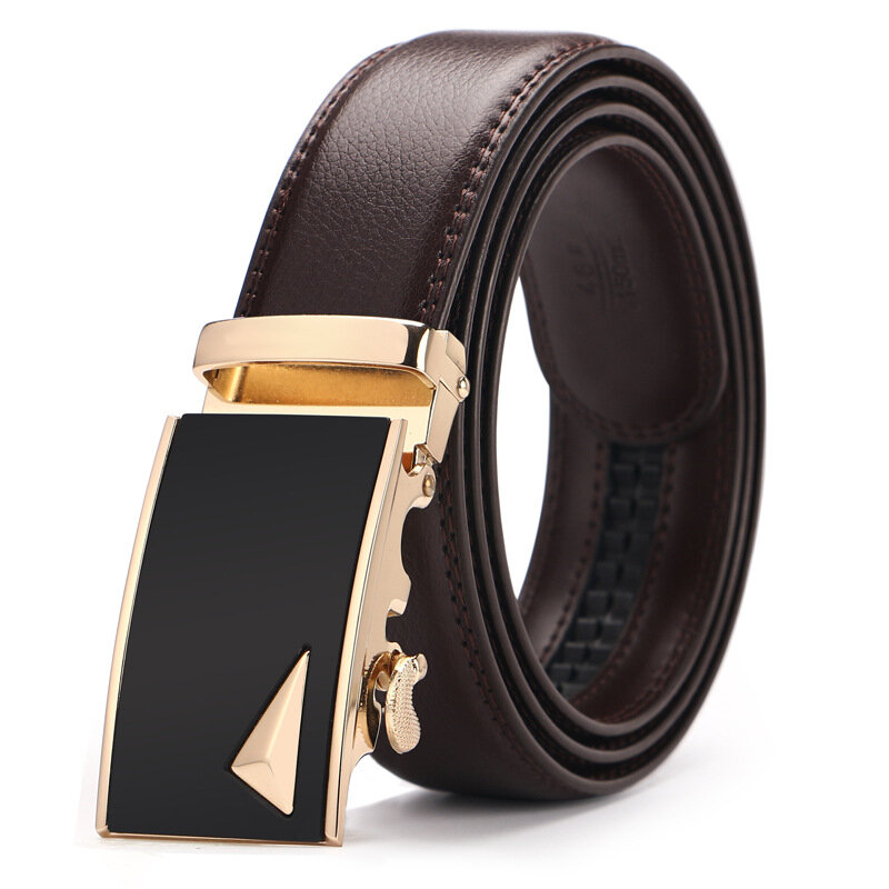 Cinturón de aleación de pu para hombre, hebilla automática para negocios, decoración informal, 3,5 cm, marca de lujo, nuevo