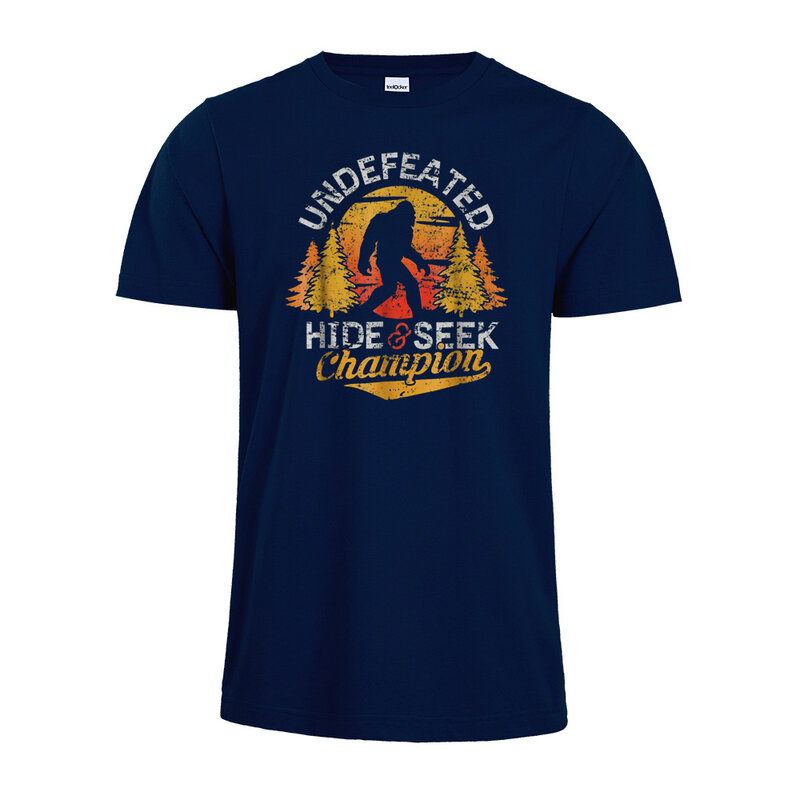 Hugefoot T-shirt Undefeated Hide and Seek men tshirt Gift short sleeve top tee