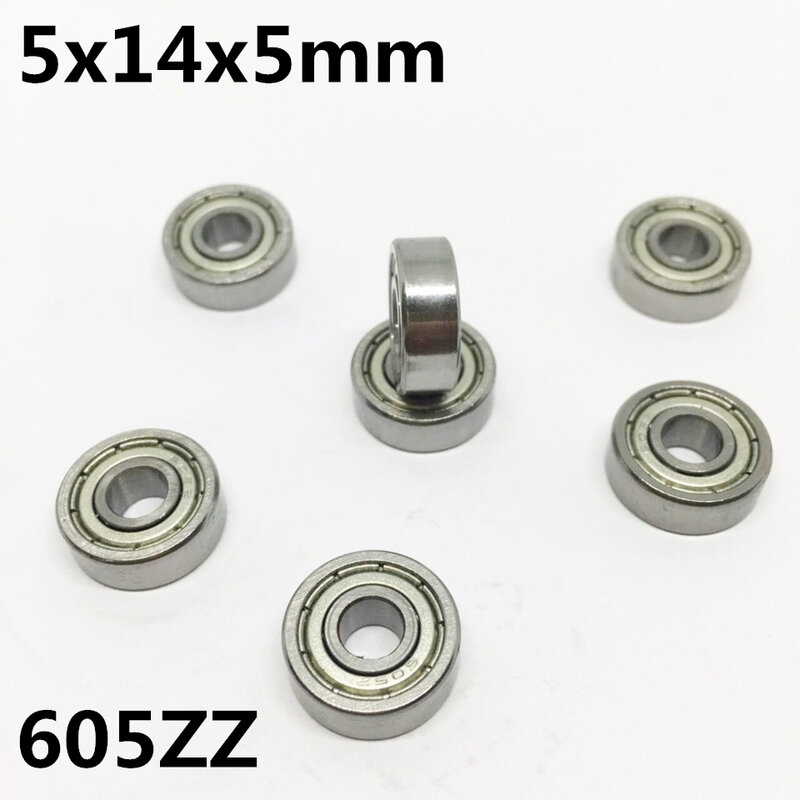 10Pcs 605ZZ 5x14x5 mm Deep groove ball bearing Miniature bearing High quality R-1450ZZ