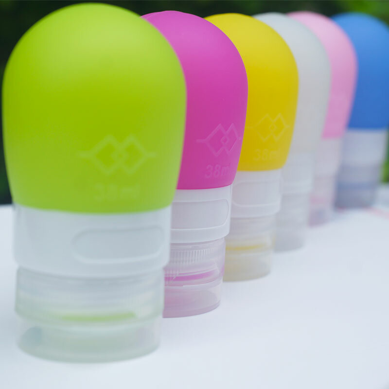 Promozioni di Alta Qualità Glassata Silicone Vasi Cosmetici Riutilizzabile Bagno di Sale Bottiglie di Shampoo Crema Per Le Mani di Trucco Contenitori Di Stoccaggio