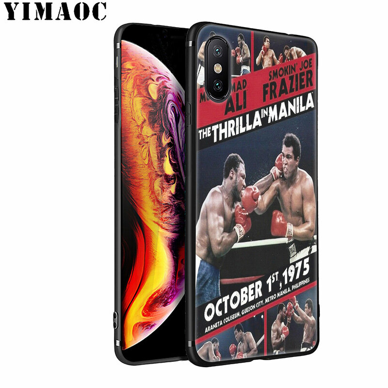 YIMAOC Muhammad Ali boxing champion Soft Silicone Phone Case for iPhone 11 Pro XS Max XR X 6 6S 7 8 Plus 5 5S SE 10 Black Cover