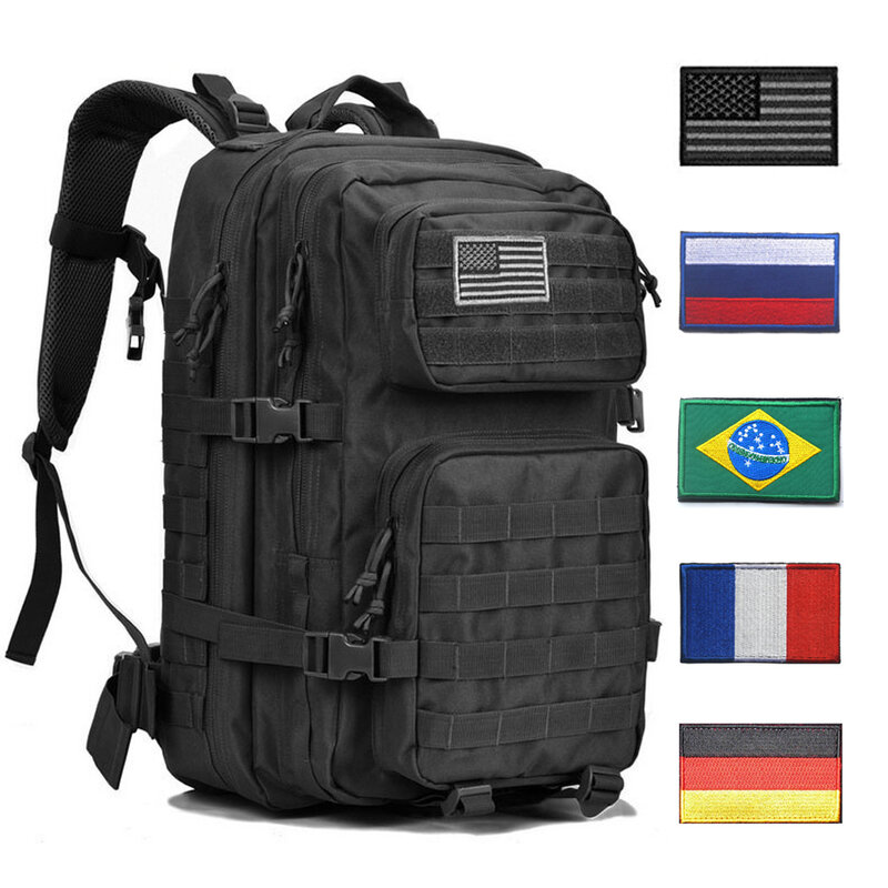 Tactical Backpack 1000D Military Men Women Army Bag Outdoor Waterproof 43L Bagpack Waterproof Travel Hiking Mochila Molle Bags