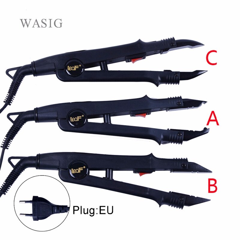 Alat ekstensi rambut, 1 buah JR-611 A/B/C ujung konstan panas konektor rambut alat ekstensi rambut fusi besi tongkat peleburan alat + outlet EU