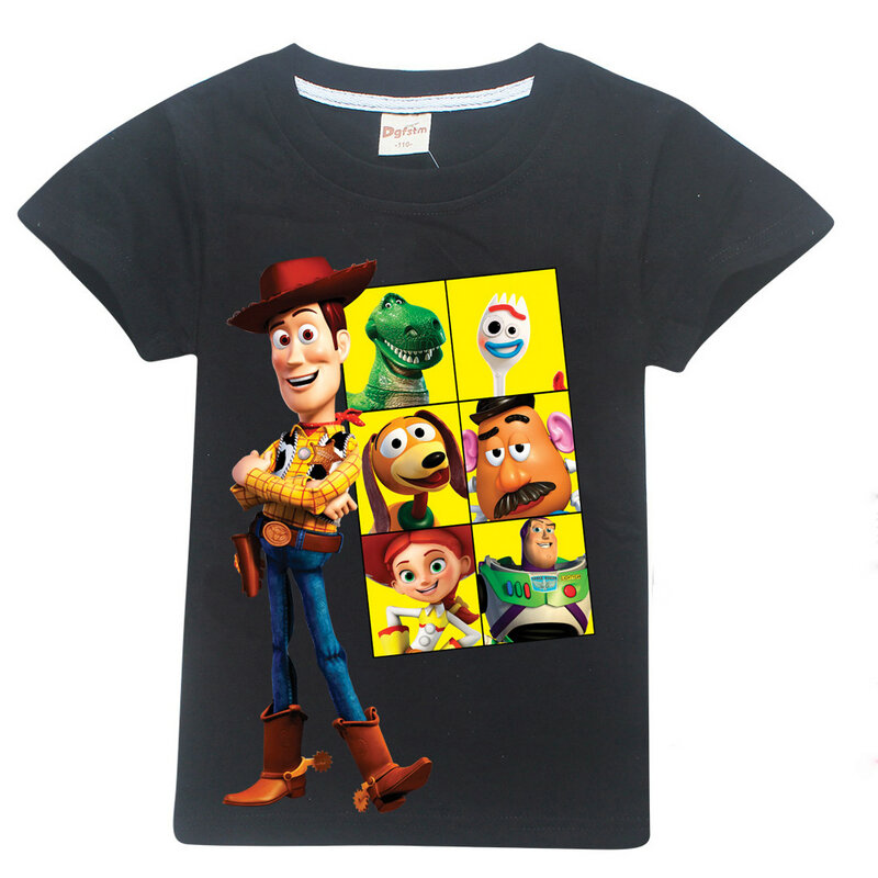 Summer Children's Cartoon Toy Story Mania JOJO siwa Deadpool boys and girls Cotton Children's Short Sleeve T-Shirt clothing