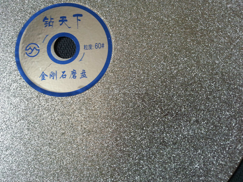 Disco de pulido Lapidary con revestimiento de diamante de grano 60, rueda de regazo plano de 8 pulgadas