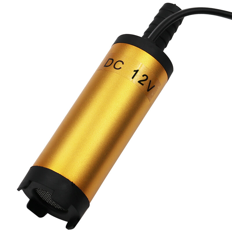 Mini bomba de transferencia sumergible de aleación de aluminio para coche, bomba de aceite de agua eléctrica para Camping, diámetro de 38MM, CC de 12V