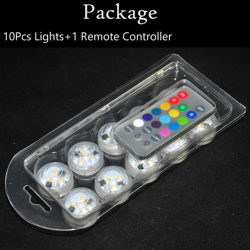 Luce sommergibile luminosa impermeabile Mini LED subacqueo per tè/candela con telecomando