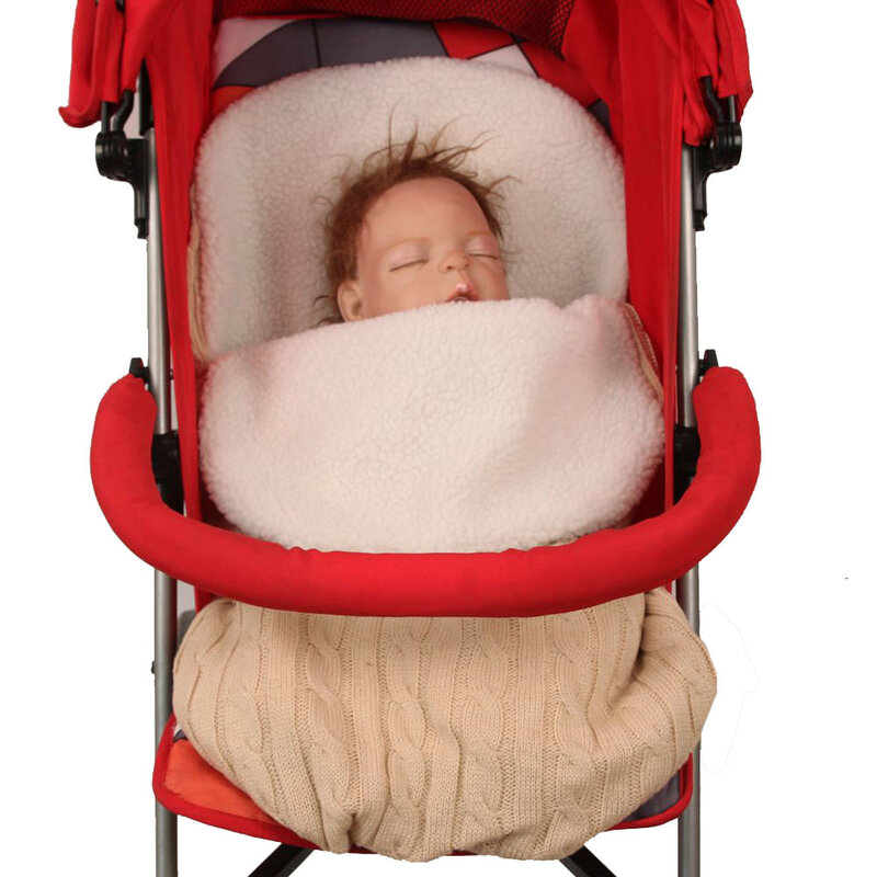 Crochê flanela bebê menina sacos de dormir, carrinho de bebê recém-nascido bebê receção infantil saco de dormir meninos envelope cobertor aquecedor de cama