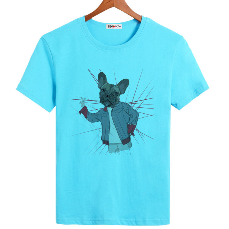 Stampa divertente maglietta per cani maglietta casual di marca originale maglietta estiva hip-hop di design creativo da uomo