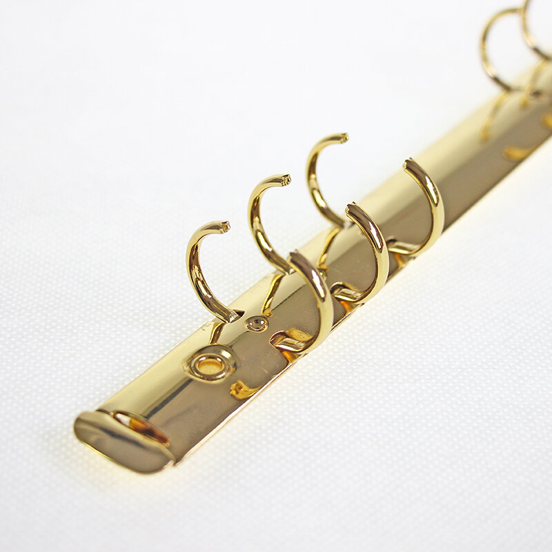 Gold Metal Spiral Binder, Aço Inoxidável, Arquivo Pasta Clipe, Loose-Leaf Ring, Notebook Diário, 2 Buracos, A7, 1Pc