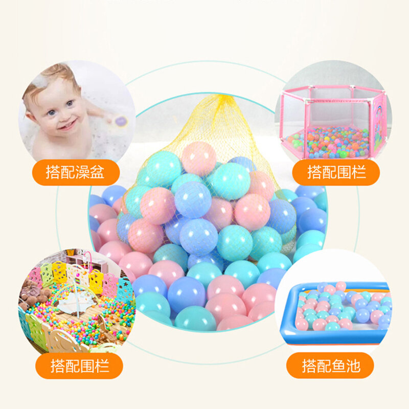 Bola de plástico colorida 50 peças, bolas coloridas de 5.5cm para piscina de água oceânica, brinquedo para bebês engraçados e crianças em ambiente externo, jogo de bola de esportes