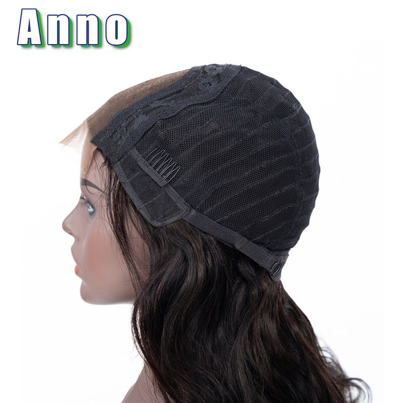Pelucas de pelo humano delanteras de encaje de la onda del cuerpo de Anno 10 "-22" pelucas largas de pelo 4x4 peluca de pelo humano brasileño sin Remy Frontal de encaje de tamaño