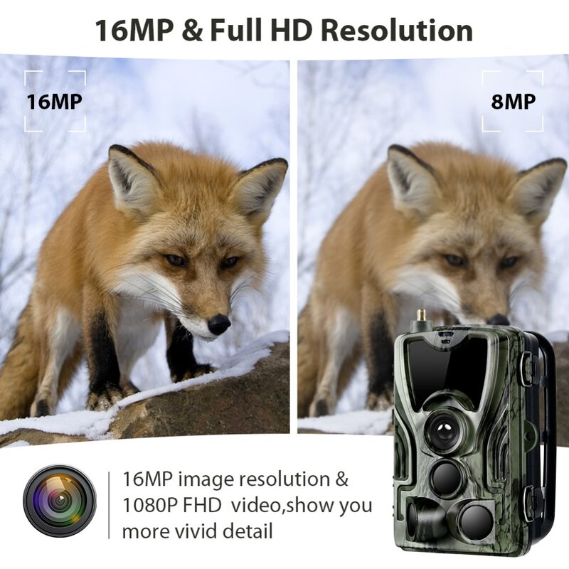 3G SMS MMS SMTP szlak kamera myśliwska 16MP kamery HC801G zdjęcie pułapki dziki nadzoru z 5000 Mah bateria litowa
