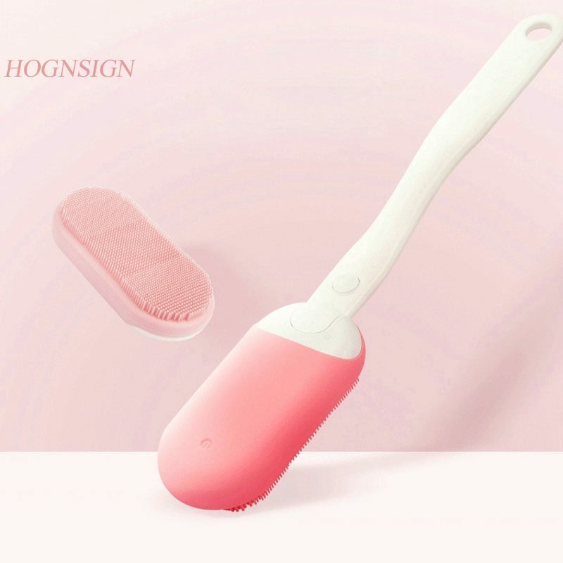 Four Generations Of Sonic Electric Bath Brush Massage Silicone Body Cleansing Tool 39 Degree Long Handle Bathing Artifact