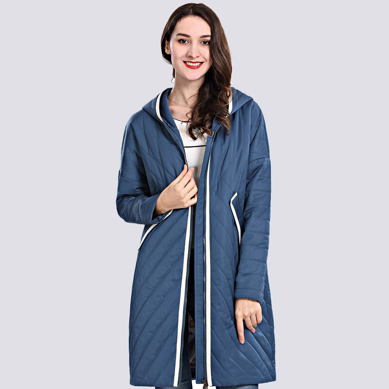 2020 abrigo de mujer de alta calidad primavera otoño Parka delgada a prueba de viento de talla grande nueva con capucha diseños chaquetas de mujer prendas de vestir