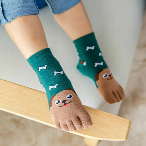 Kids Cute Comfortable High Qualtiy Hot Sale Five Fingers Socks Cotton Fashion Non Slip Pilates Cute Animal Toe Socks