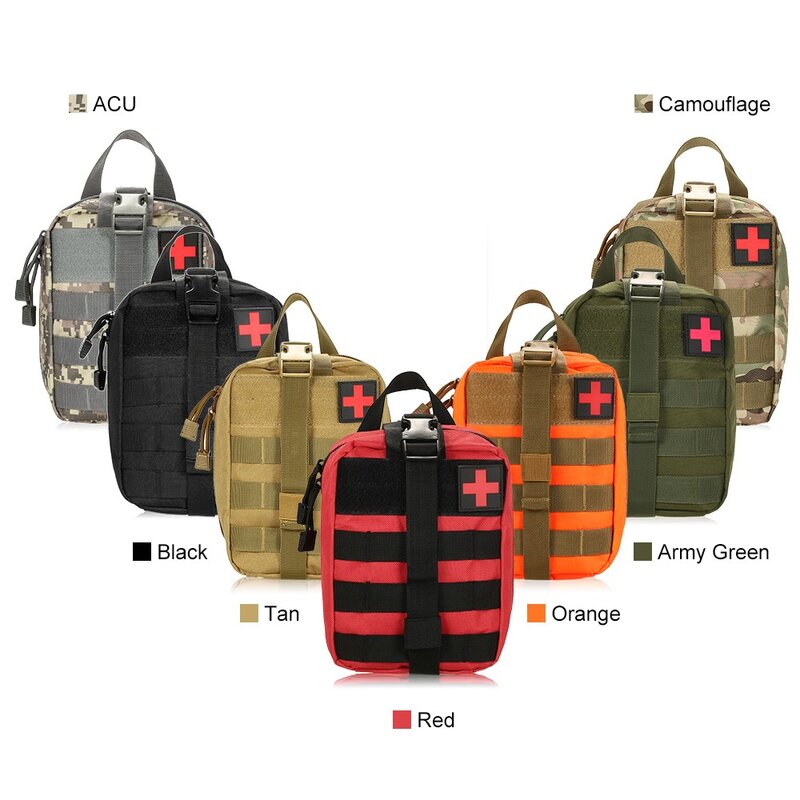 Outdoor MOLLE Medical Pouch First Aid Kit Utility Bag Emergency Survival First Responder Medic Bag