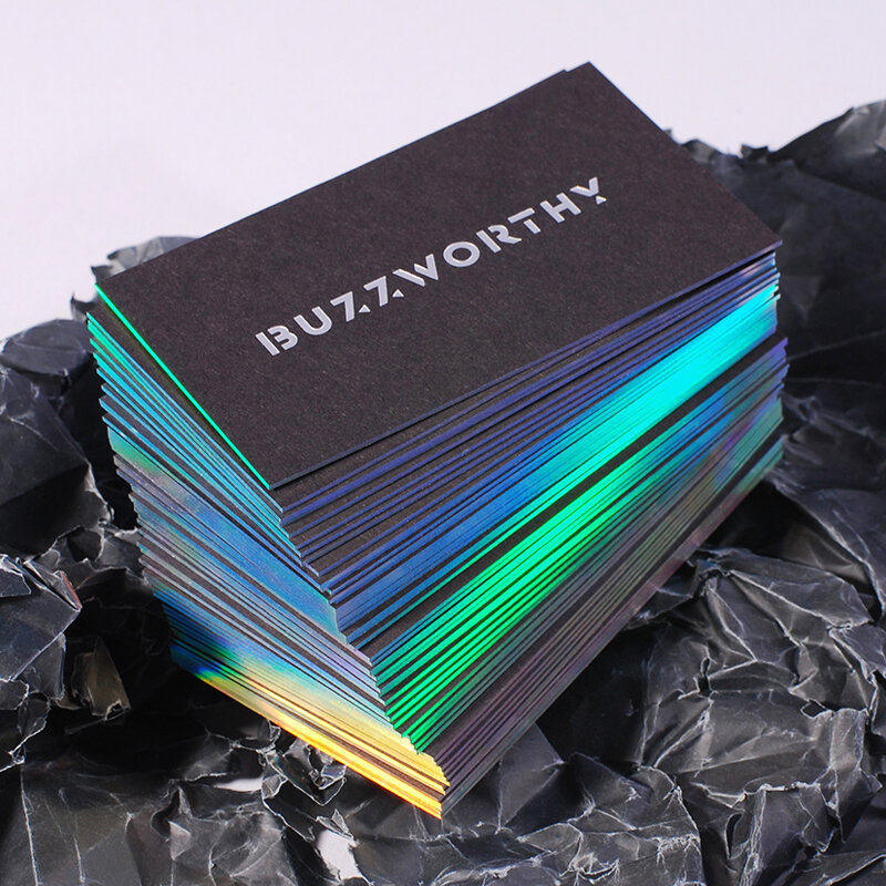 Печать визитных карточек на заказ, высококачественная черная бумага 500 г/м2, золотистая, серебристая, медная фольга, печать карточек с названием