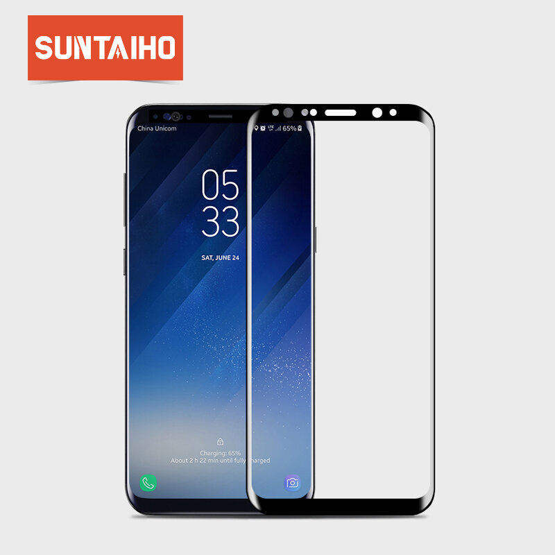 Suntaiho 3D Curvo Rodada Suave PET Film Protector de Ecrã Para Samsung Galaxy S8 S8 + Nota 8 (Não temperado vidro) película protetora