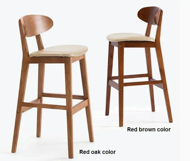 Simple Solid wood bar stools creative Retro bar stools