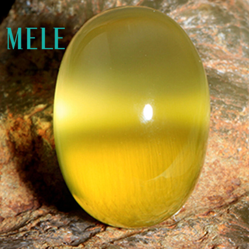 أعلى جودة الذهب اللون البيضاوي قطع prehnite ، 18.5mmX13mm أحجار كريمة مفكوكة للمجوهرات الحجر الرئيسي ، مجوهرات فاخرة فاخرة الحجر الخام