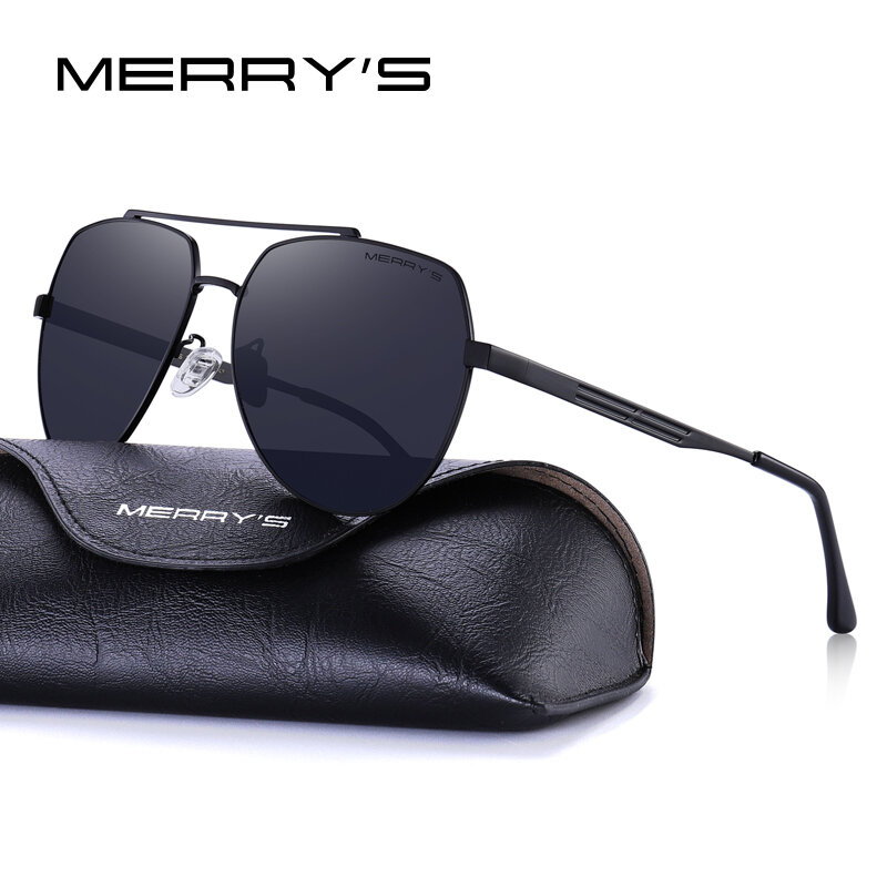 MERRYS DESIGN mężczyźni klasyczne okulary pilotażowe rama lotnictwa HD spolaryzowane okulary przeciwsłoneczne dla mężczyzn jazdy ochrona UV400 S8175