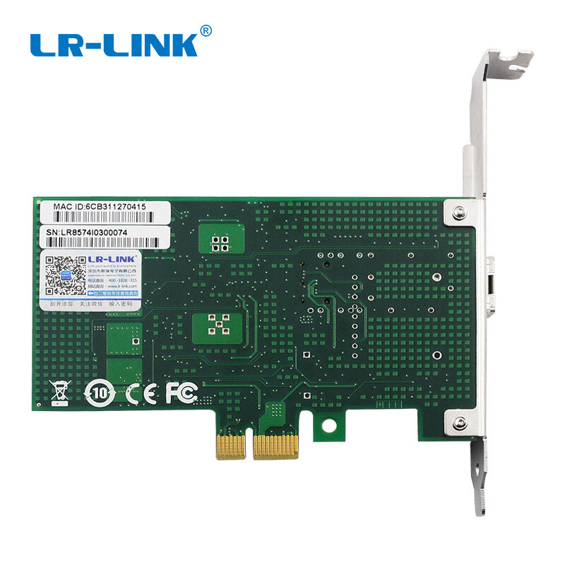 Carte contrôleur d'interface réseau Ethernet PCI Express, LR-LINK mo, adaptateur Intel 100, puce pour ordinateur de bureau, 82574