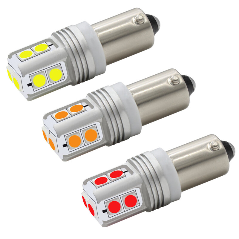(2) canbus ข้อผิดพลาดฟรี H21W BAY9s LED เปลี่ยนหลอดไฟสำหรับตำแหน่งที่จอดรถหรือสำรองเบรคเลี้ยวไฟสัญญาณ