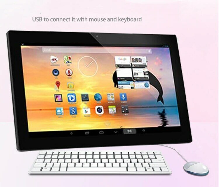 14インチタブレットオールインワンコンピューターデスクトップpc android4.4、3g付き