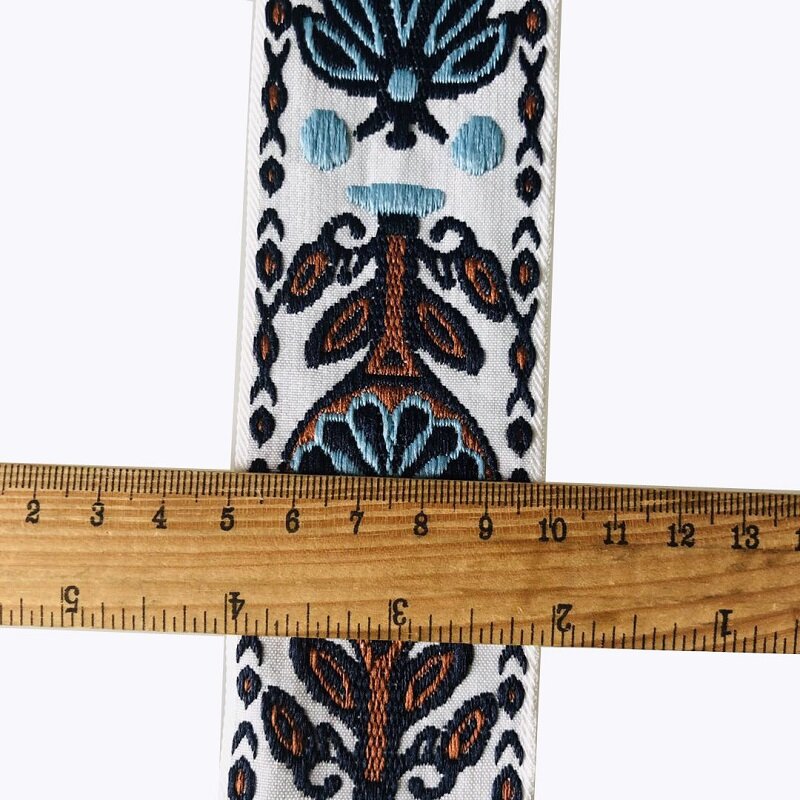 6 yards/lot larghezza 5 centimetri di trasporto Tessuto Jacquard Ribbon Trim flowers design per cinghie di abbigliamento accessorio LS-777