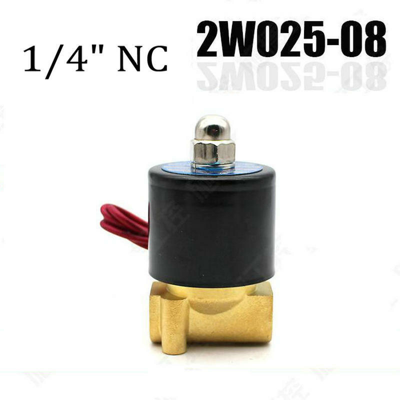 2w025-08 2 way n/c 1/4 "válvula solenóide pneumática de bronze elétrica da válvula de água do ar para o diesel do gás dc12v/dc24v/ac110v/ac220v/ac380v