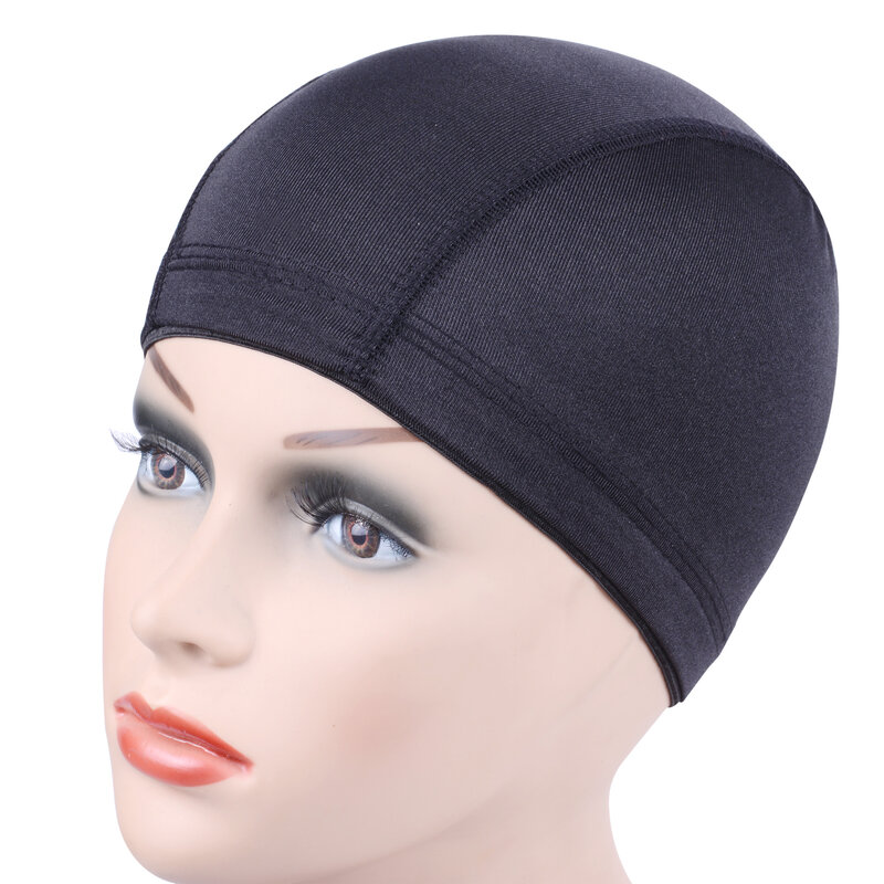 1 buah topi Wig Liner Wig jaring rambut tanpa lem untuk membuat Wig Spandex jaring elastis topi Wig kubah