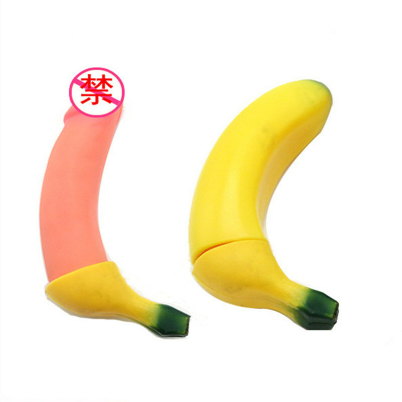 Juguetes delicados de pene de plátano de 18cm, bromas divertidas, truco de bromas, temperamento e interés, diversión de plátano, bromas asombrosas, regalo