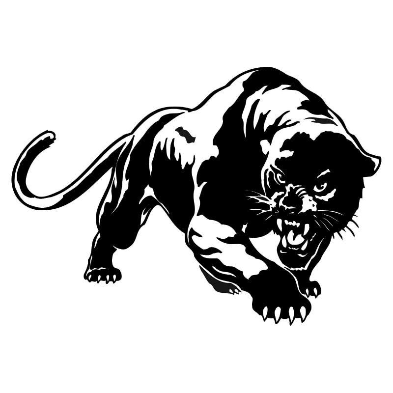 19,5*13,6 см огненная Дикая пантера, охотничье тело автомобиля, цвет черный/серебристый