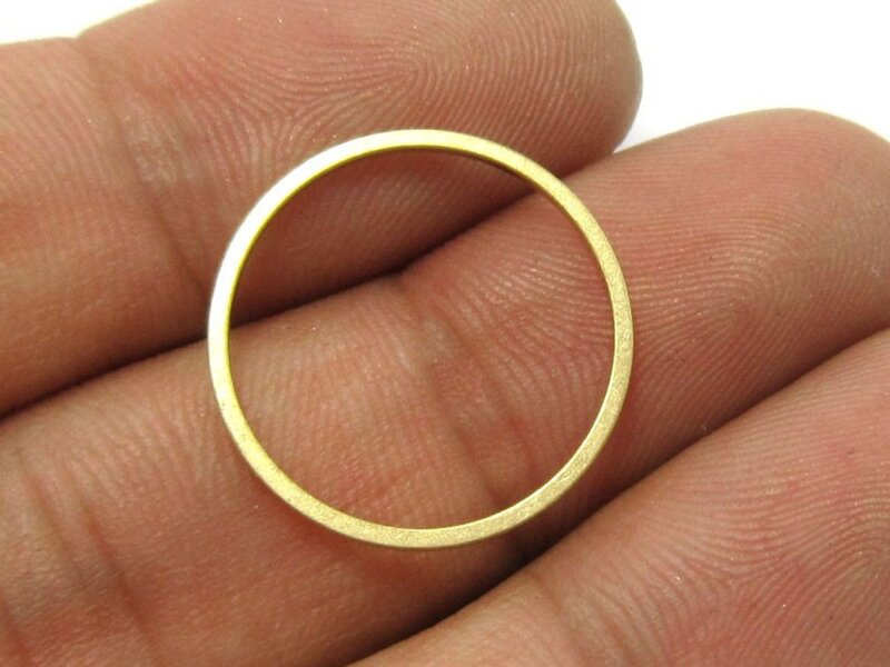 50pcs Round Circle Charms, Round Brass Charm, Earring Accessories, 20x1mm, Round Brass Findings, Jewelry Making - R159