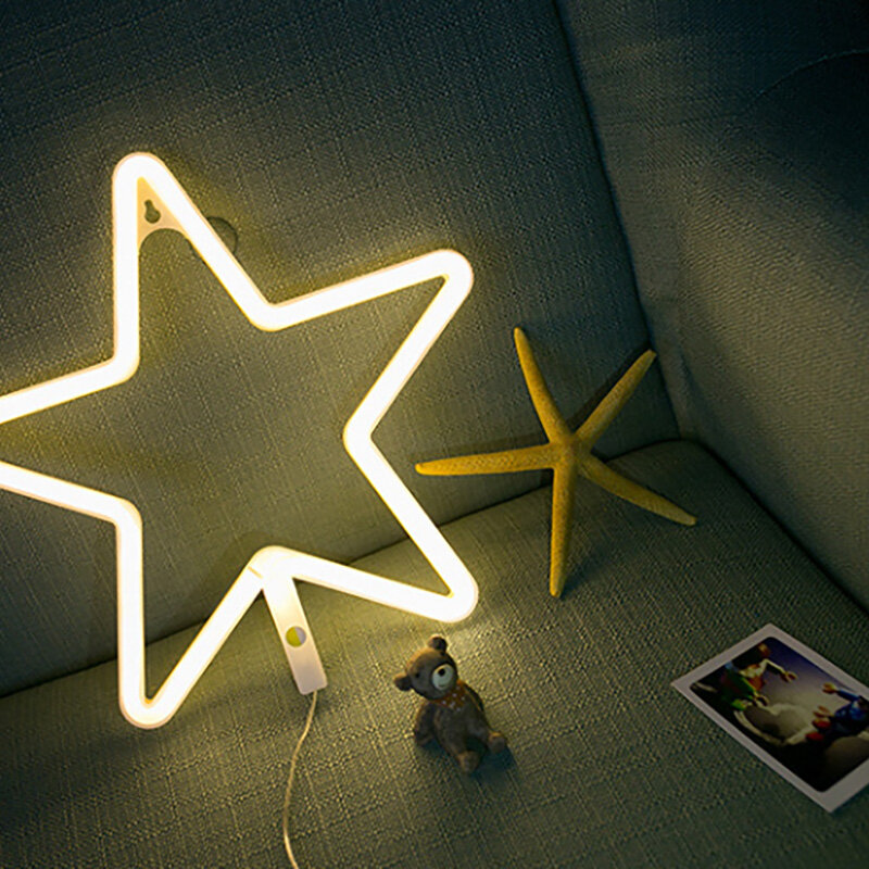 usb Led neon decoration bedroom decoration girl heart photo props battery model plastic modeling lamp