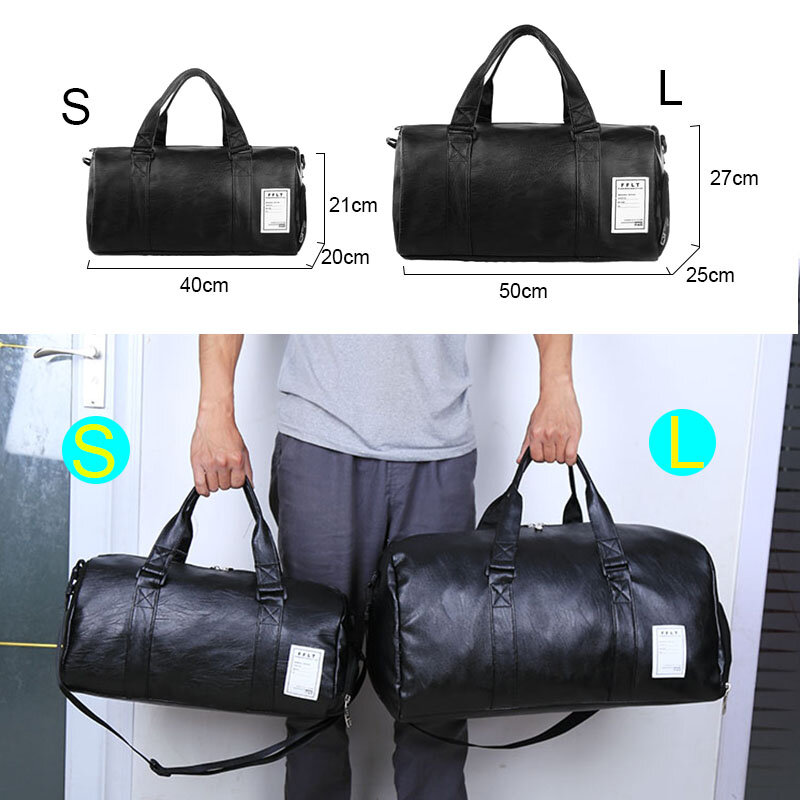 Borsa da palestra borse sportive in pelle borse asciutte asciutte allenamento uomo per scarpe Fitness Yoga bagagli da viaggio spalla Sac De Sport Bag XA512WD