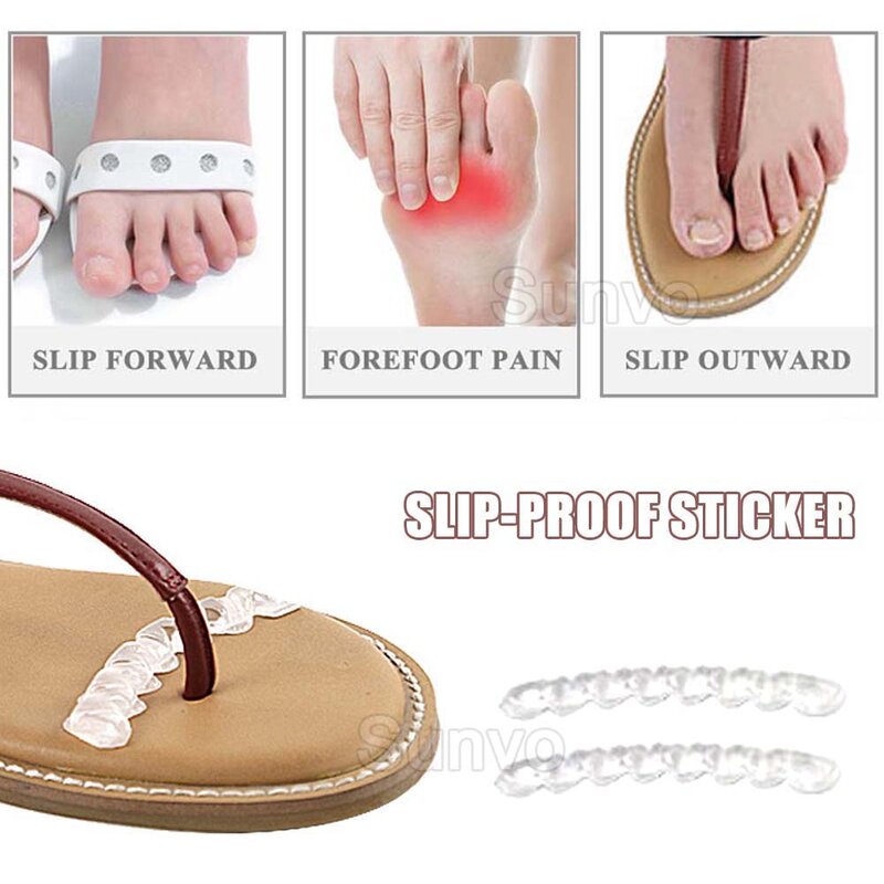 2Pcs Non-SLIP Insoles สติกเกอร์สำหรับรองเท้าส้นสูง Flip Flop รองเท้าแตะซิลิโคนผู้หญิง Elegant Self-adhesive เท้าแพทช์เจล Forefoot Pad