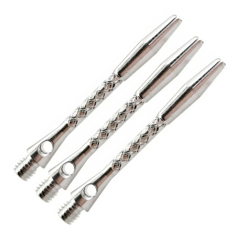 Yernea High-quality 6Pcs/Lot Darts Shaft Aluminium Alloy Material 45mm Shafts Silvery White and Black Two Colour