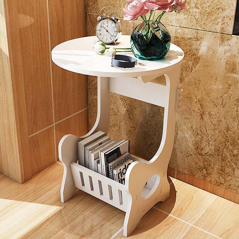 طاولة القهوة المستديرة الشاي مكتب طاولة جانبية نهاية طاولة وحدة التحكم مجلة الرف