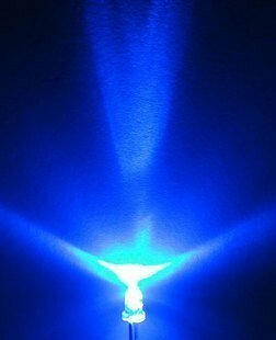 3mm bright LED AZUL light-emitting diode transparente 100 pçs/lote Branco-Azul